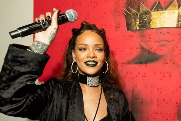 LOS ANGELES, CA - OCTOBER 07: Singer Rihanna at Rihanna's 8th album artwork reveal for "ANTI" at MAMA Gallery on October 7, 2015 in Los Angeles, California. (Photo by Christopher Polk/Getty Images for WESTBURY ROAD ENTERTAINMENT LLC)