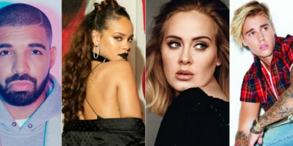 Drake-Rihanna-Adele-Bieber