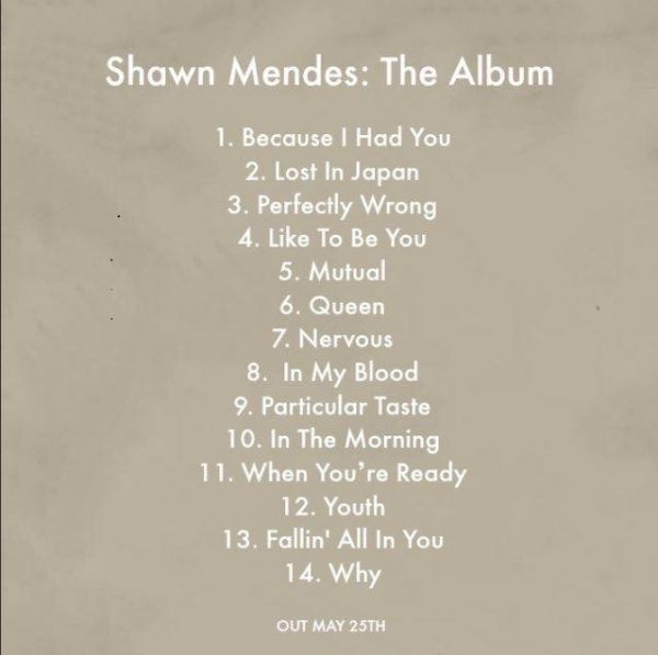 Tracklist Shawn Mendes The Album