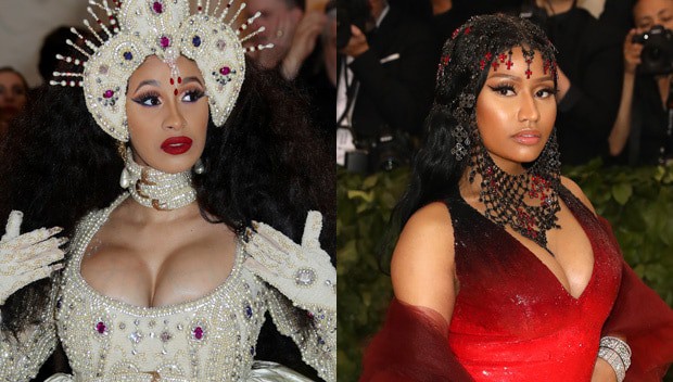 Cardi B Nicki Minaj Pose For Pic Met Gala 2018 Rex Ftr