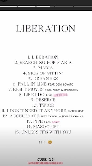 Xtina Tracklist