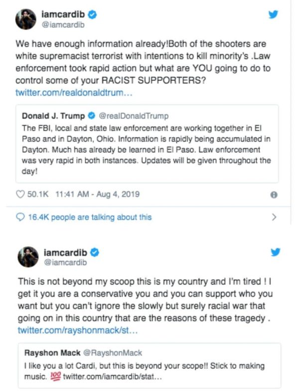 Cardi Contro Trump