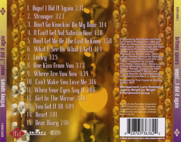 Oops... I Did It Again, L'Album Di Britney Spears Compie 20 Anni. 2 Eyh Zxyaabxfb