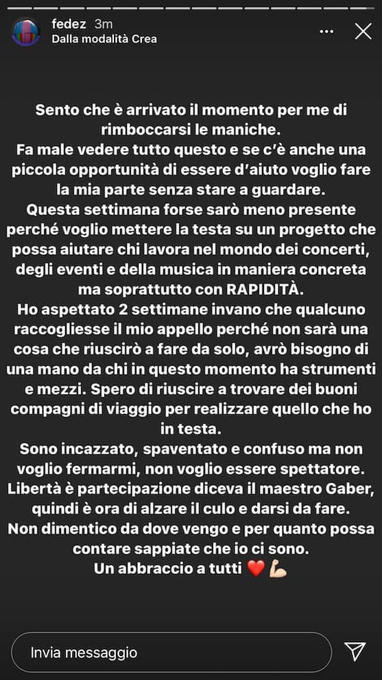 Fedez Dopo Il Dpcm: &Quot;È Arrivato Il Momento Di Rimboccarsi Le Maniche&Quot; 2 Fedez 26105010
