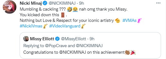 Nicki Minaj Verrà Premiata Con Il Vanguard, Ringrazia Missy 2 Minaj Vanguard