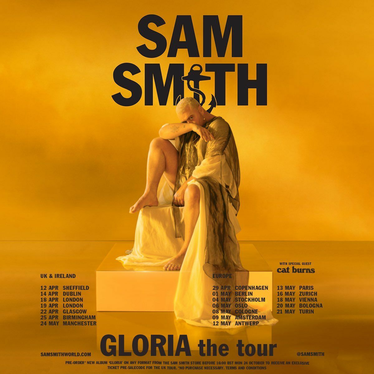 Sam Smith, Doppio Concerto In Italia Nel 2023, Torino E Bologna. 1 Sam Smith Concerto Bologna Torino Biglietti